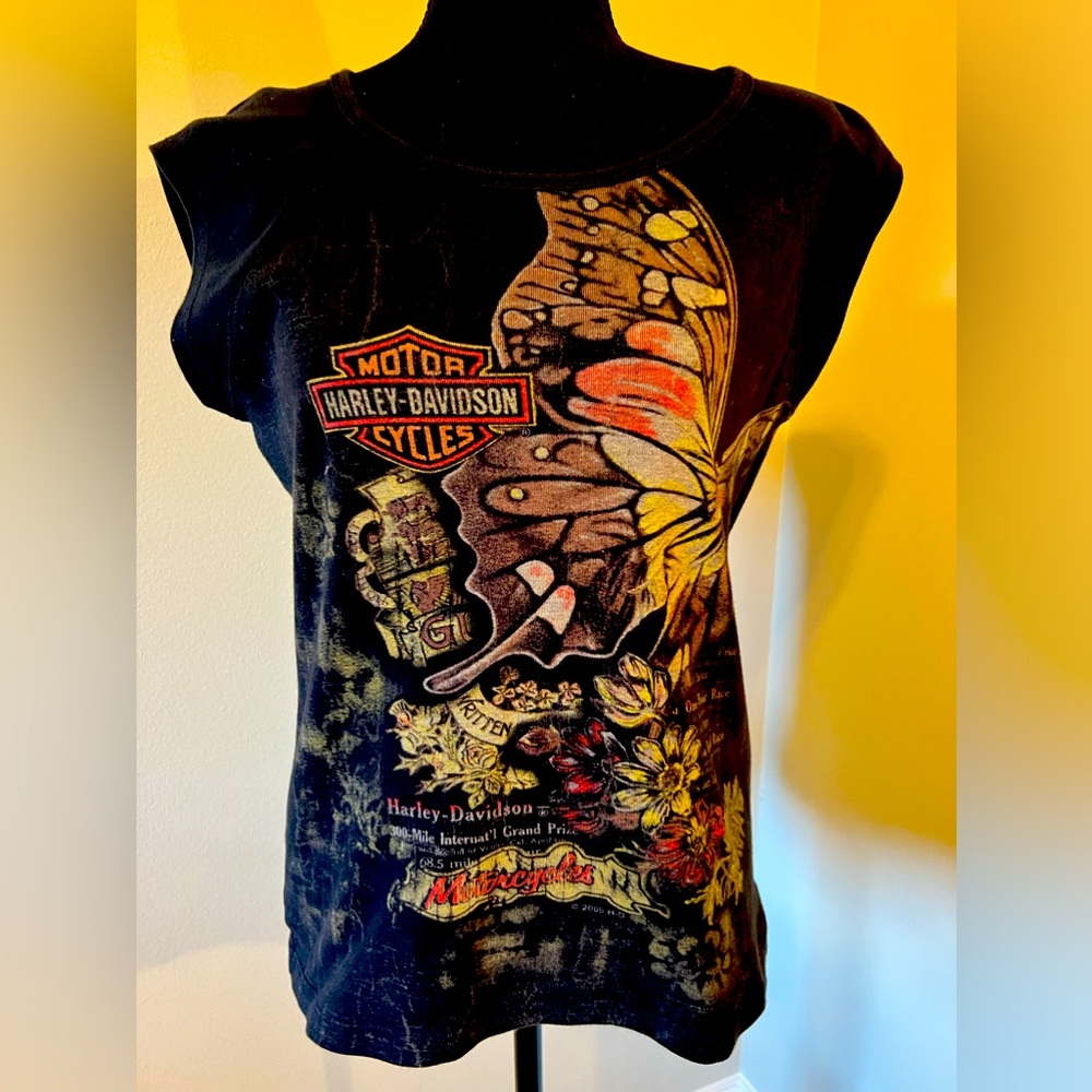 Ladies Harley Davidson Cap Sleeve T-Shirt
